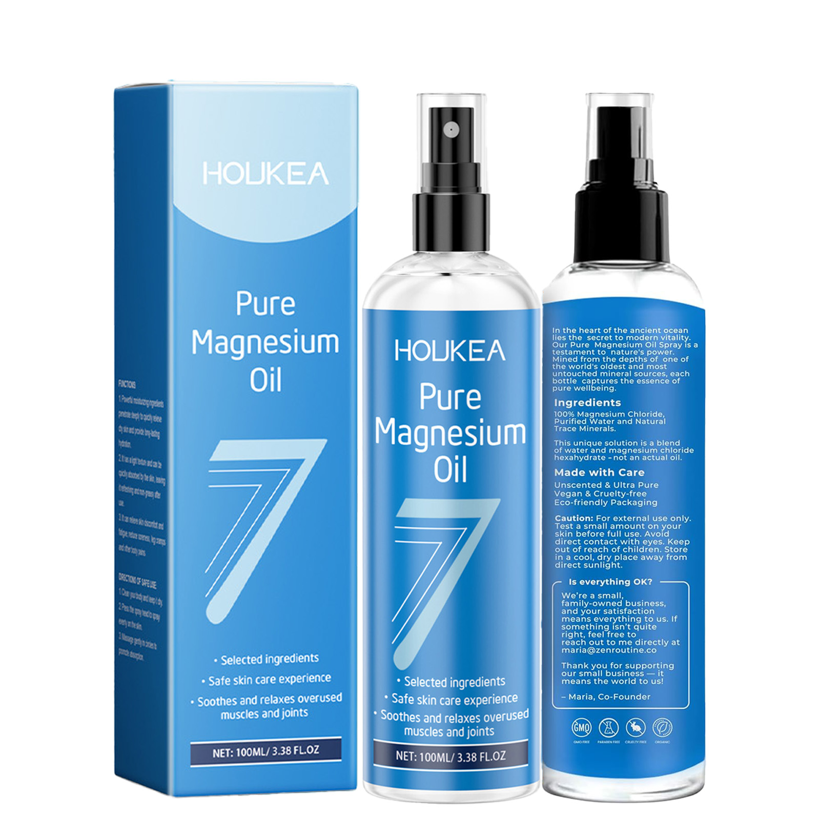 Bath Salts Magnesium - Pure Magnesium Oil Spray - USP