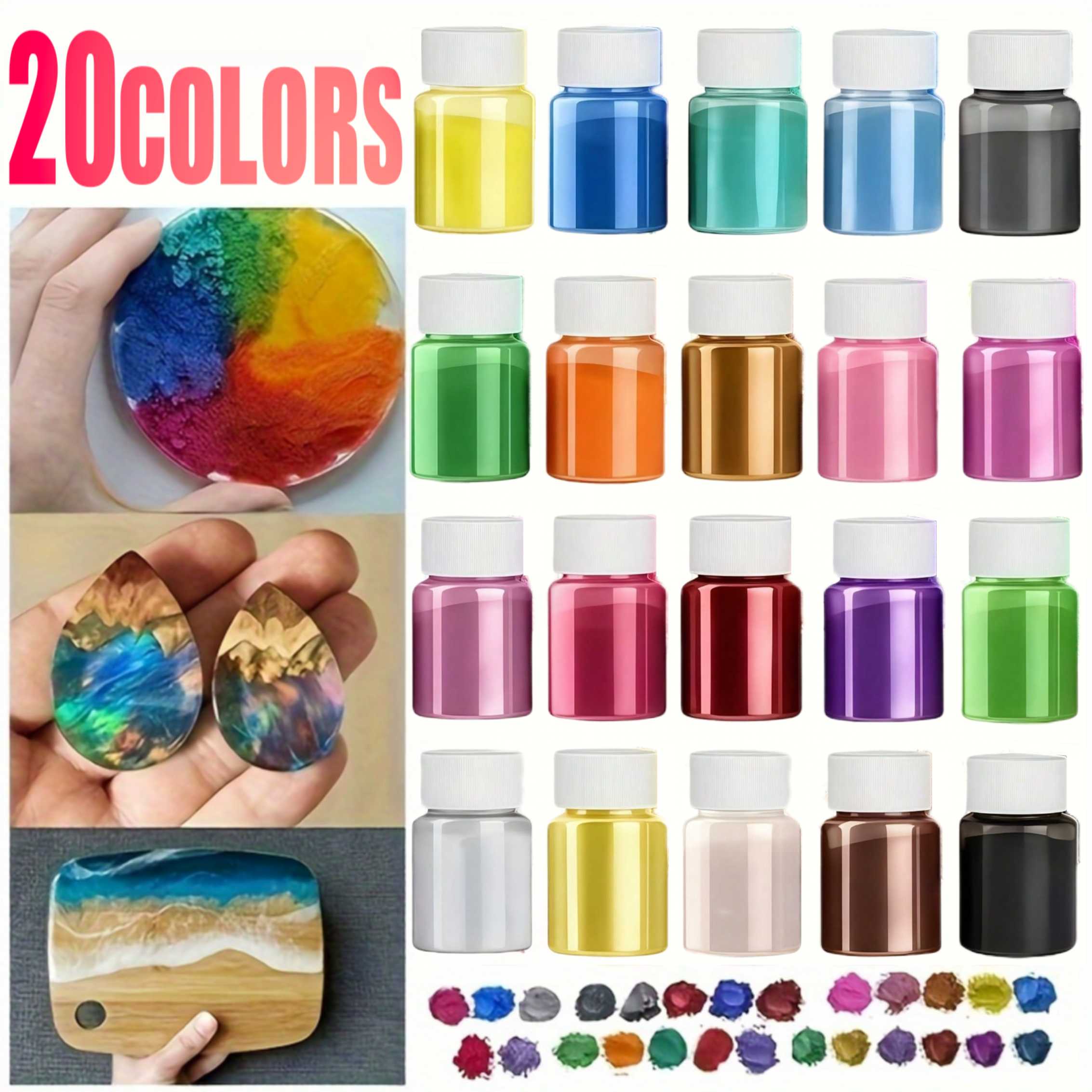 Bath Salts Magnesium - 20 Colors 20ml Pack Epoxy Resin