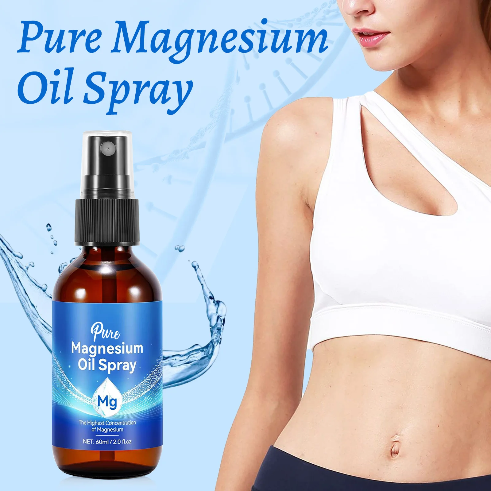 Magnesium Oil Spray 60ml Muscl - Bath Salts Magnesium 评论和价格
