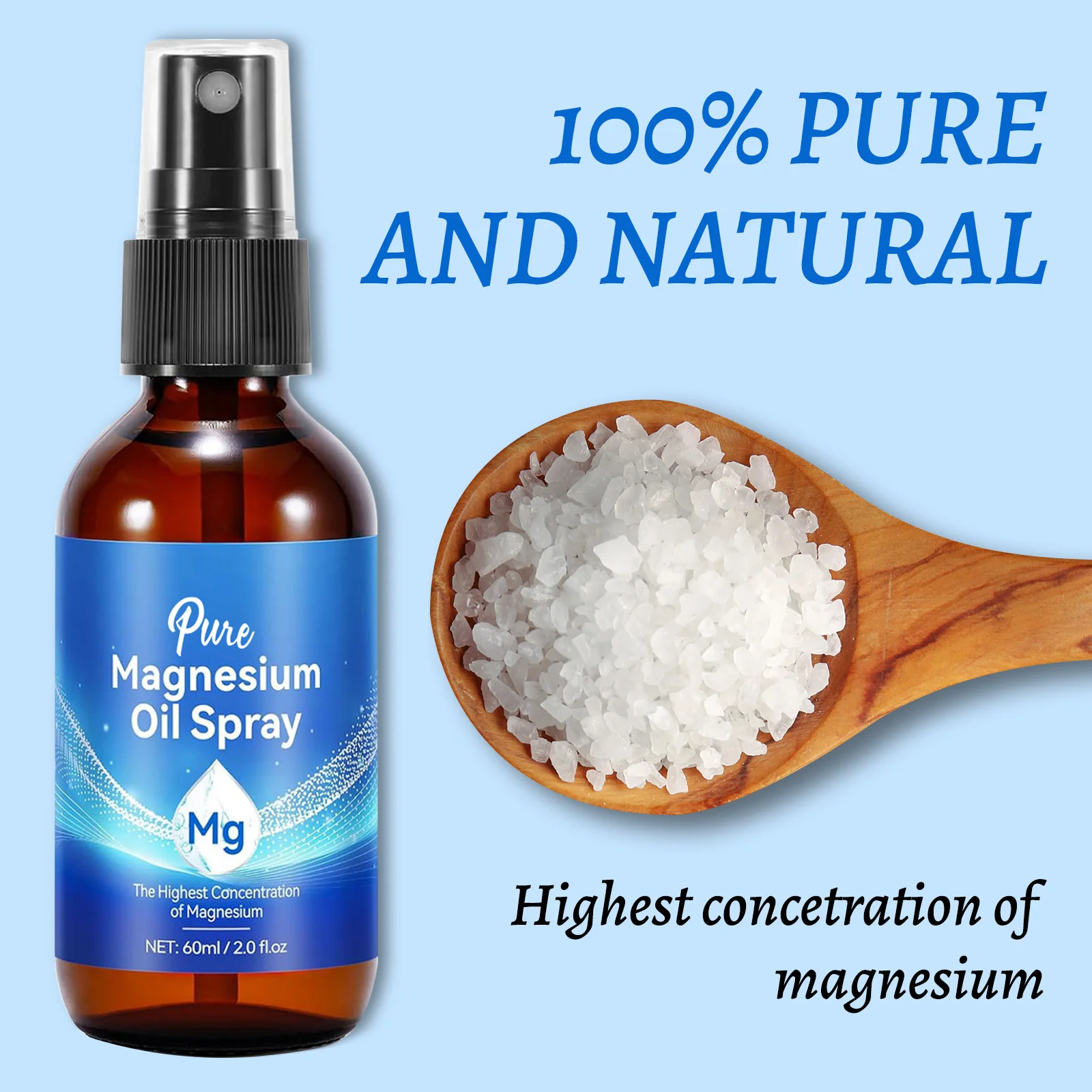 Magnesium Oil Spray 60ml Muscl - Bath Salts Magnesium 评论和价格