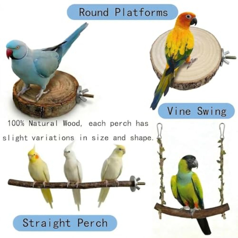 8PCS natural wood bird perches - Health & Wellness Là Gì 评论和价格