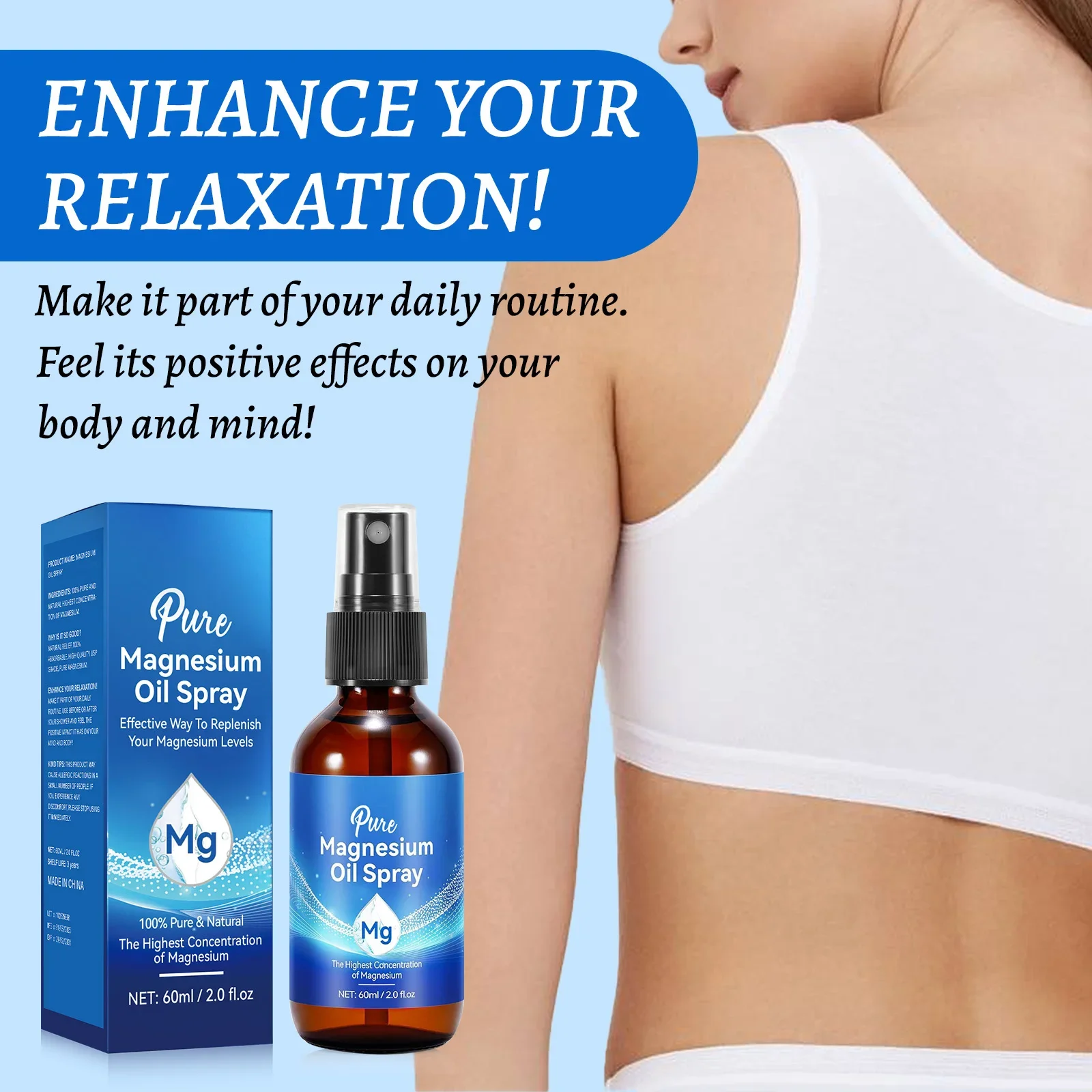 Magnesium Body Oil Spray 60ml  - Bath Salts Magnesium 评论和价格