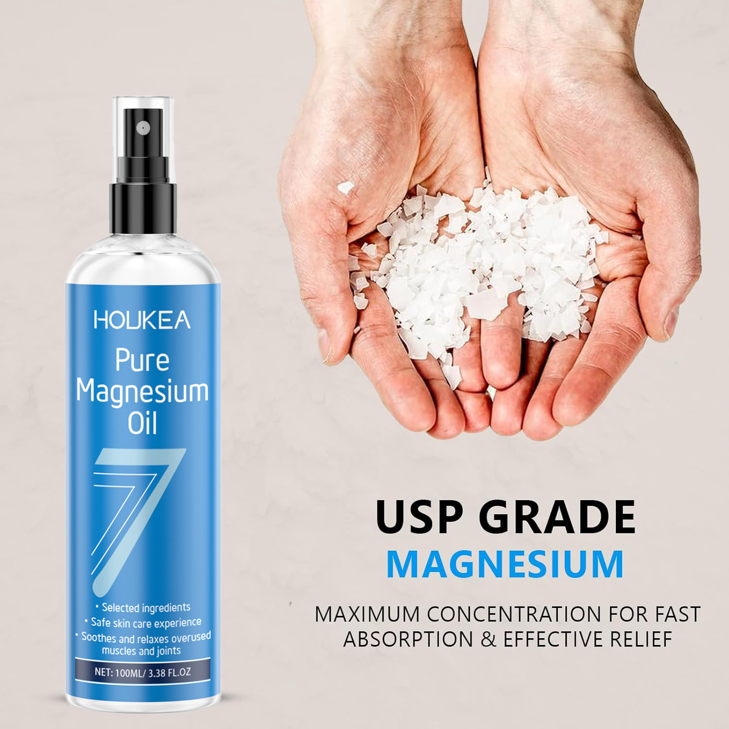 Pure Magnesium Oil Spray - USP - Bath Salts Magnesium 评论和价格