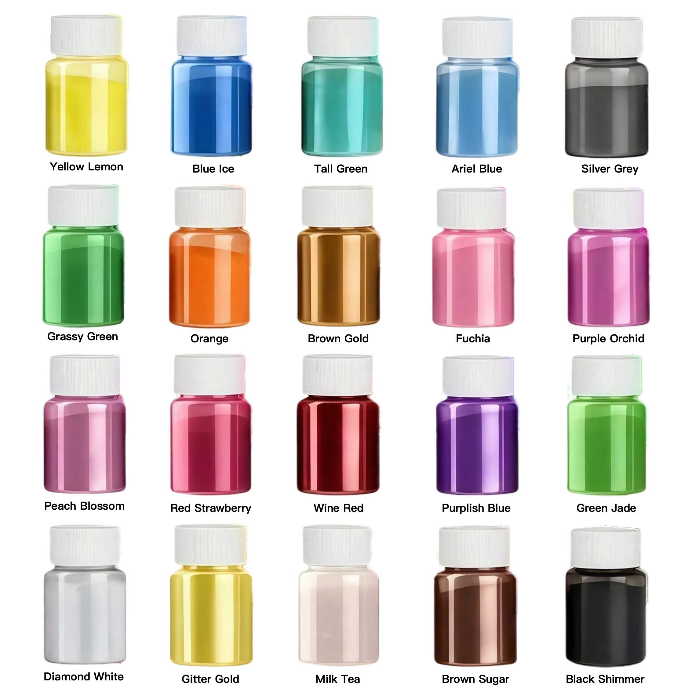 20 Colors 20ml Pack Epoxy Resi - Bath Salts Magnesium 评论和价格
